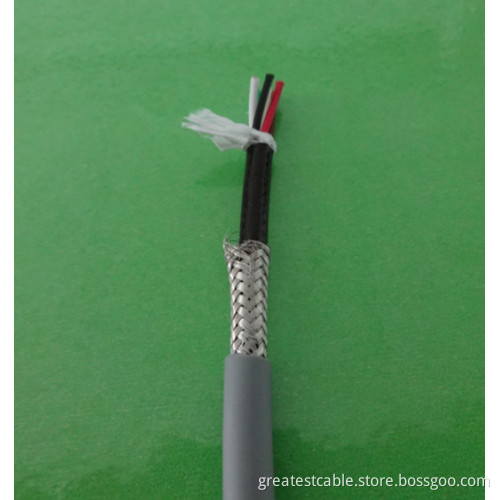 Deep Gray Braid Shield 5 Cores ECG Cable